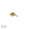 316L SURGICAL STEEL THREADLESS PUSH IN MULTI CZ PLAIN BALL TOP PART